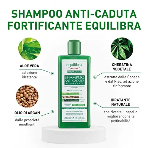equilibra Capelli, Shampoo Anti-Caduta Fortificante, Deterge Delicatamente i Capelli Fragili, Evita Che Cadano o Si miniatura 3