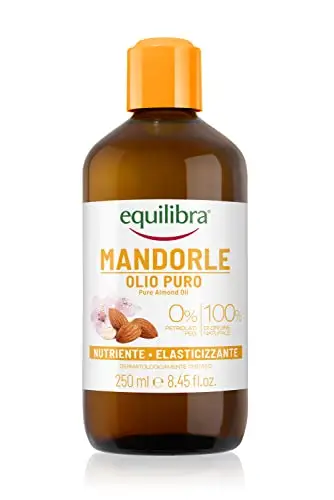 equilibra Corpo, Olio di Mandorle Puro, Olio di Mandorle Dolci, Protettivo, Nutriente ed Elasticizzante, Aiuta a