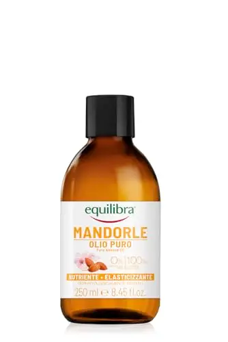 Equilibra, Olio di Mandorle Puro, Olio di Mandorle Dolci, Protettivo, Nutriente ed Elasticizzante, Aiuta a Prevenire le