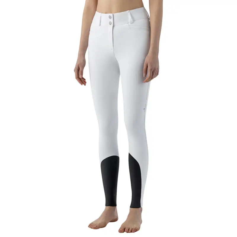 Pantaloni da equitazione da donna con grip al ginocchio Equiline Crystalek