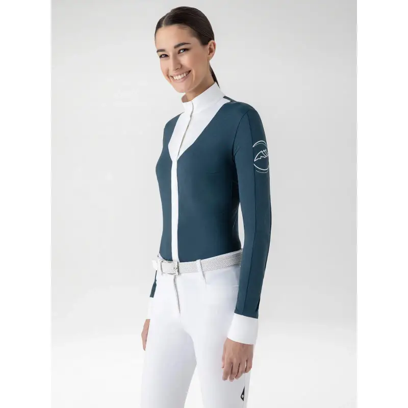Polo da competizione a maniche lunghe da donna Equiline Estock