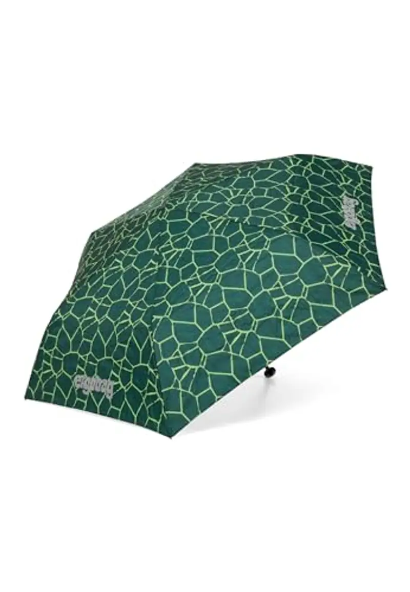 ergobag Ombrello Ombrello da cartella per bambini, ultraleggero e piccolo con tasca, Ø90 cm BearRex - Verde