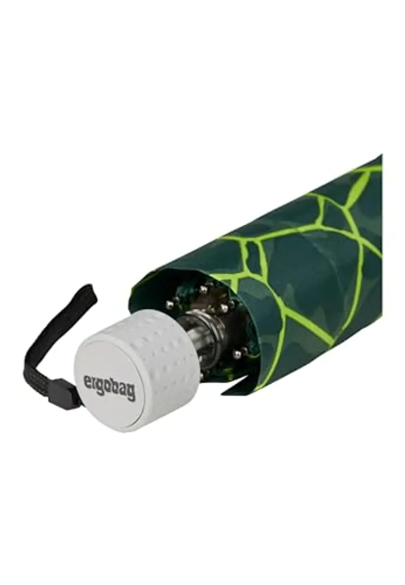 ergobag Ombrello Ombrello da cartella per bambini, ultraleggero e piccolo con tasca, Ø90 cm BearRex - Verde miniatura 3