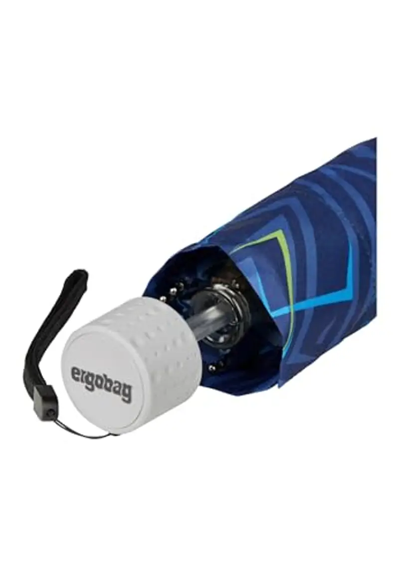 ergobag Ombrello Ombrello da cartella per bambini, ultraleggero e piccolo con tasca, Ø90 cm Front RunBear - Blu scuro miniatura 3