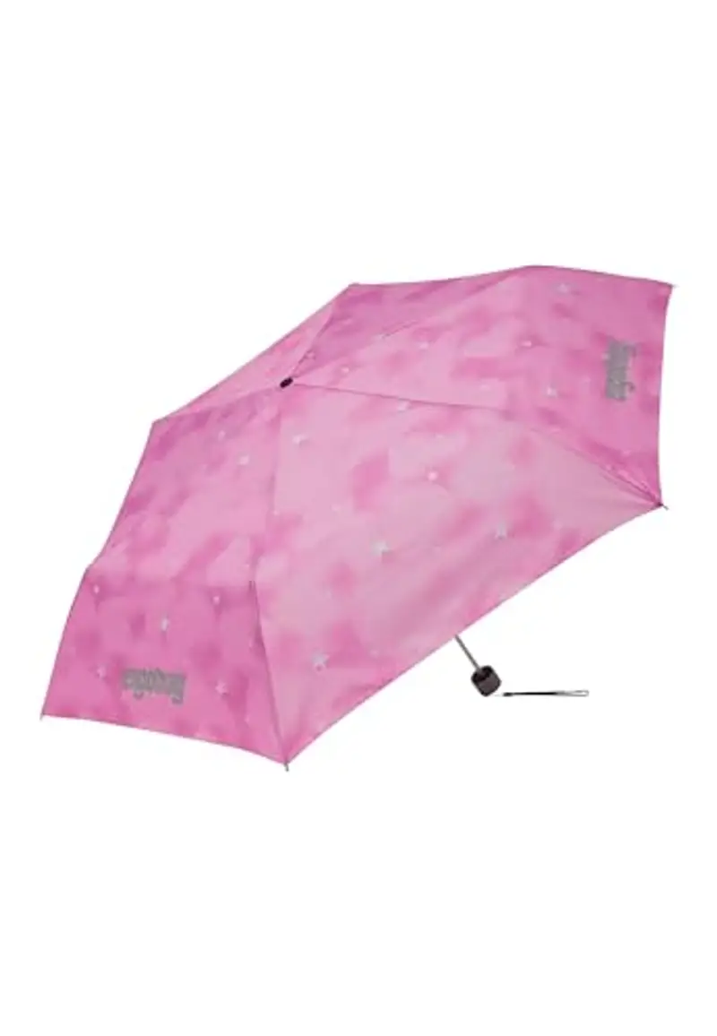 ergobag Ombrello Ombrello da cartella per bambini, ultraleggero e piccolo con tasca, Ø90 cm Magic CloudBear - Pink