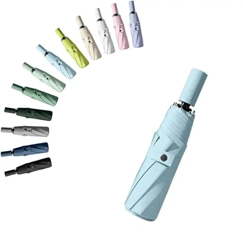 erised's bifrost Pieghevole da Viaggio Ombrello Compatto Apertura/Chiusura Automatica Maniglia Strato di rivestimento 8 Stecche/Anti UV UPF 50 golf portatile/Sole/Uomini Donne Bambini