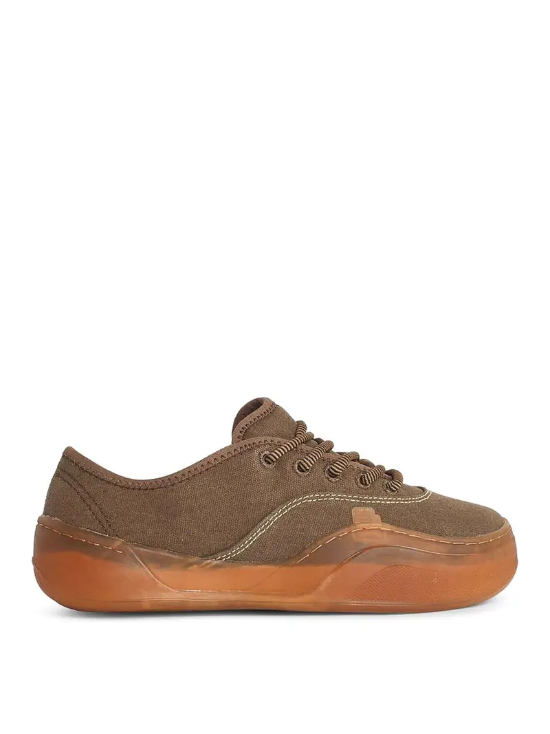Sneakers CoupÃ© in cotone color fango Marrone
