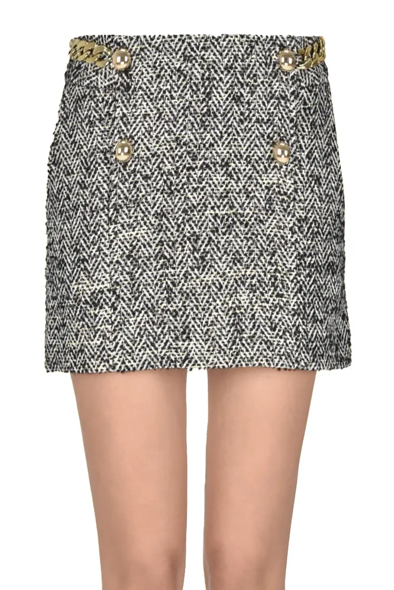Mini gonna in tweed Multicolore