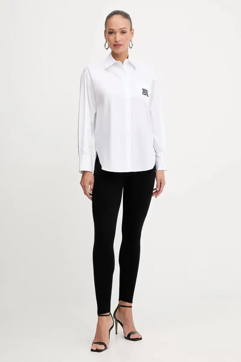 camicia in cotone Bianco miniatura 2