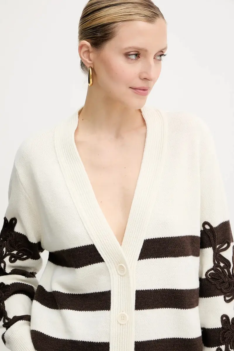 ERMANNO FIRENZE Cardigan Beige 4147855 miniatura 4