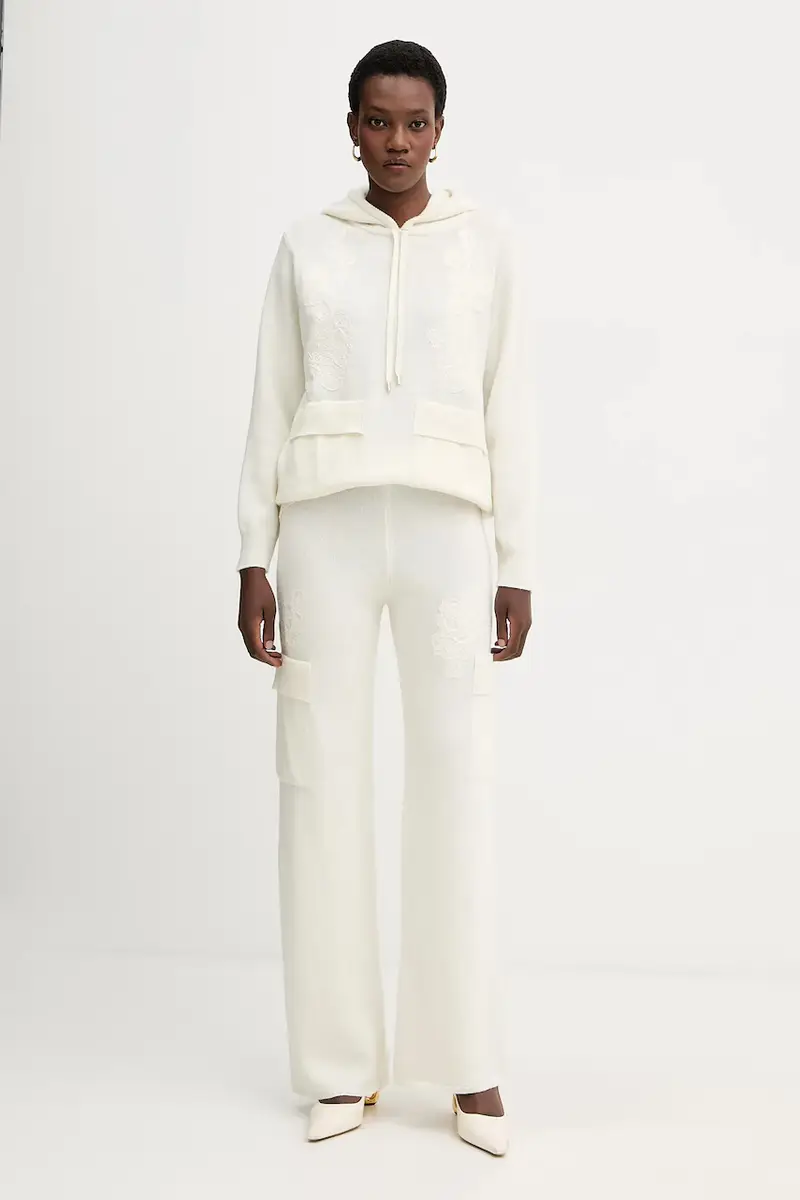 maglione con lana Beige miniatura 2