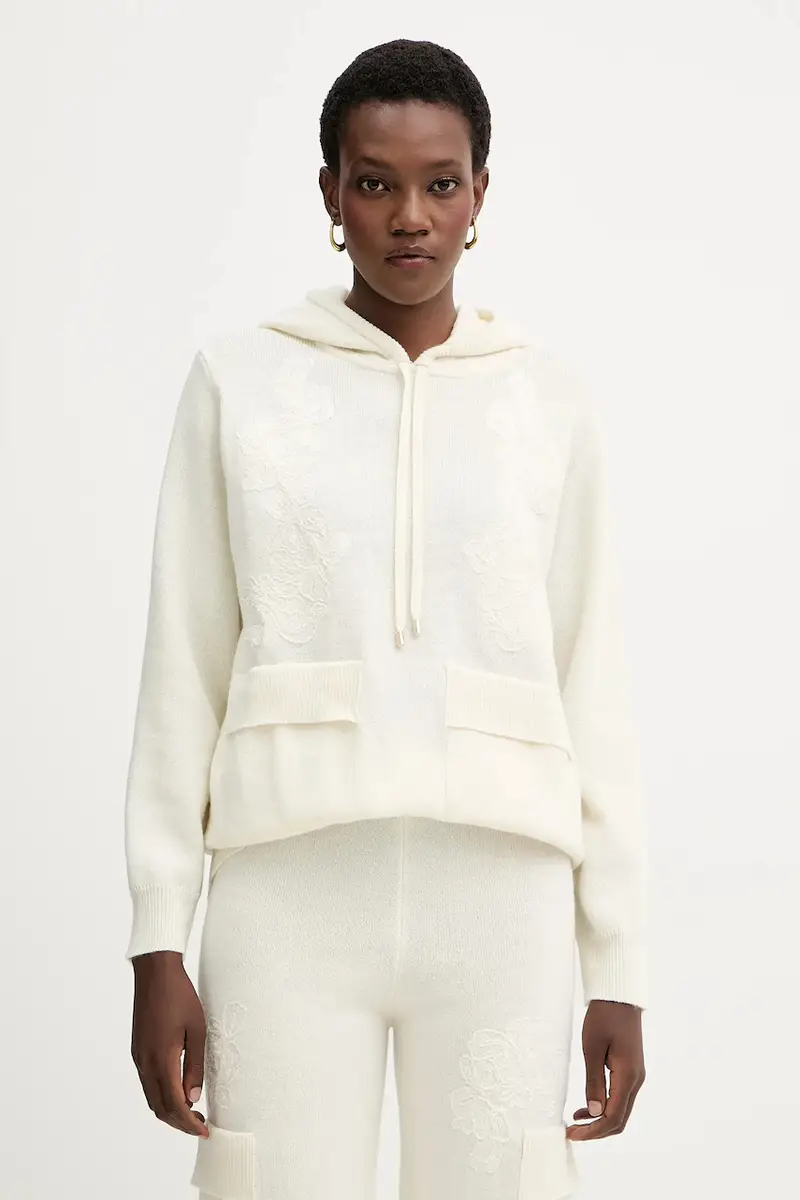 maglione con lana Beige