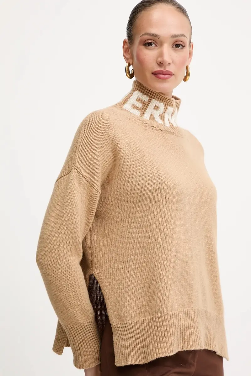 maglione in lana Beige miniatura 4