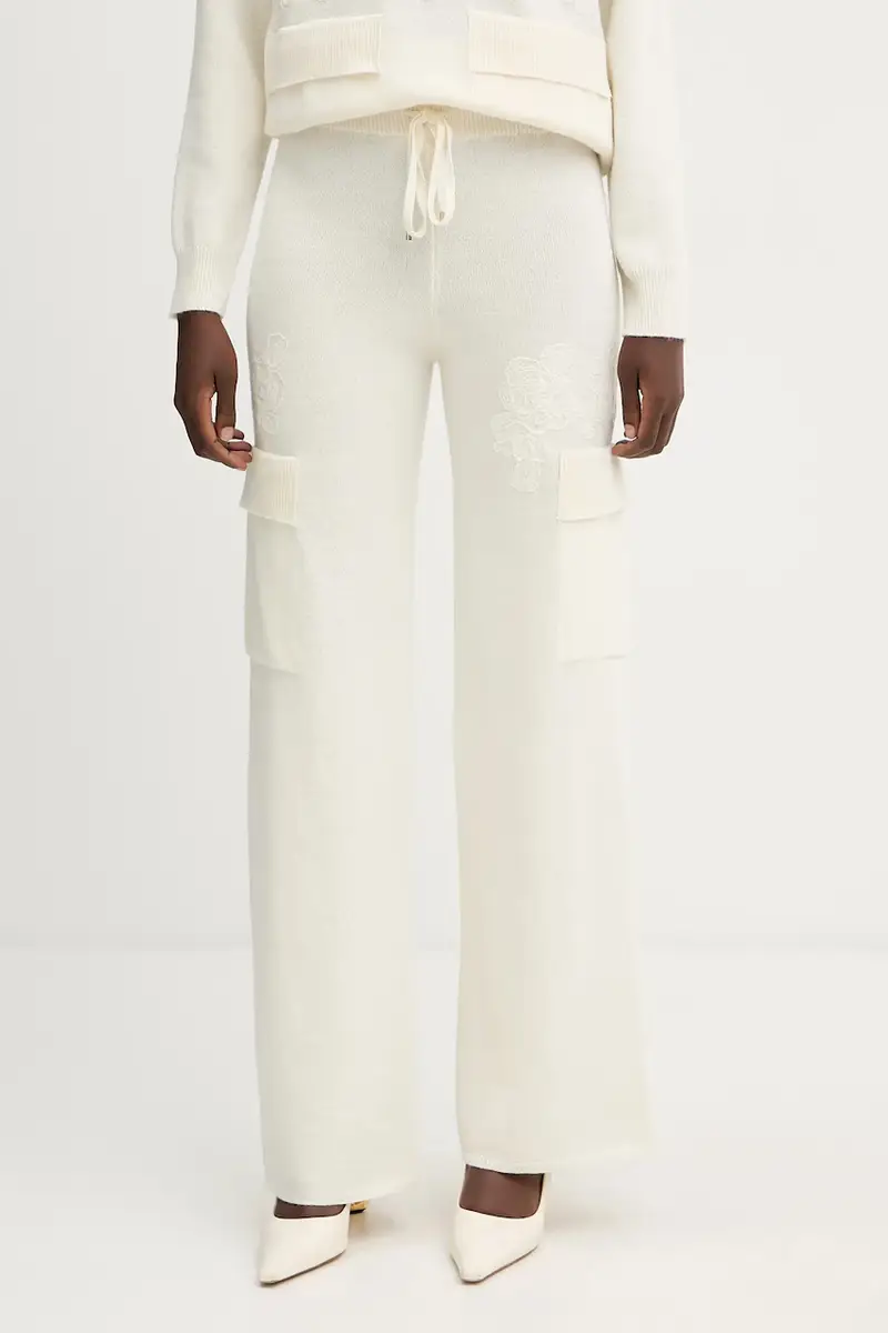 pantaloni della tuta con lana Beige