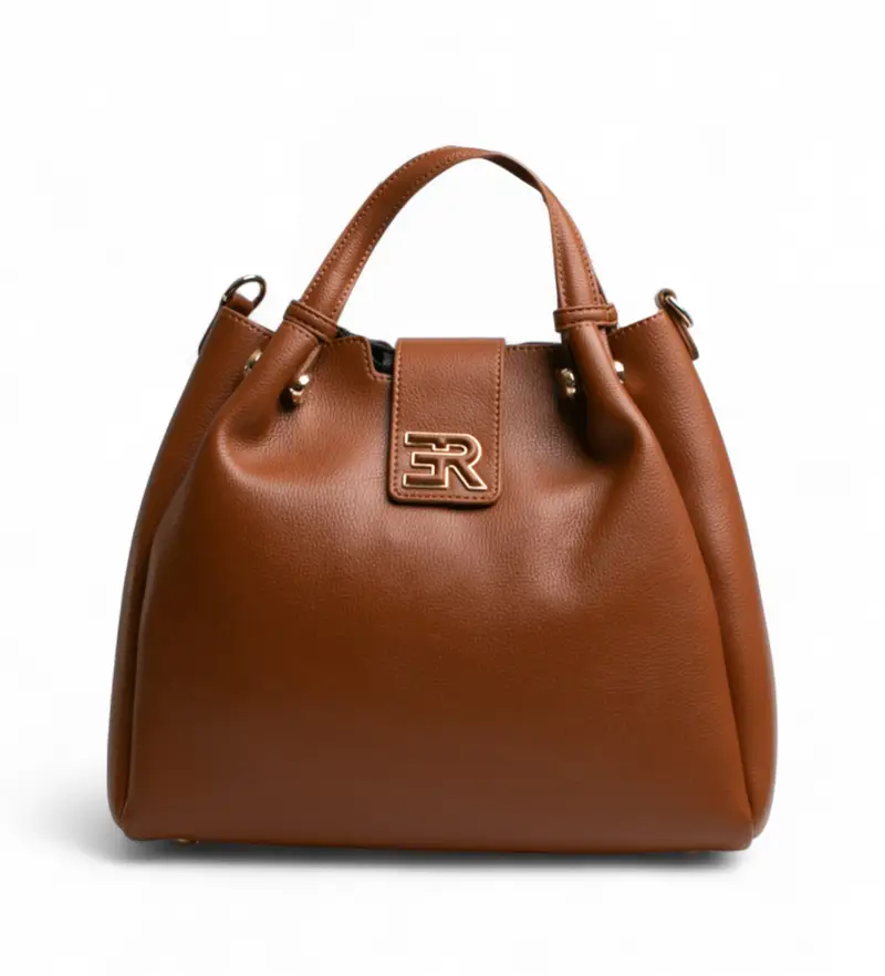 per donna 12401986 Borsa marrone Vally (OSFA), Casual, Poliuretano