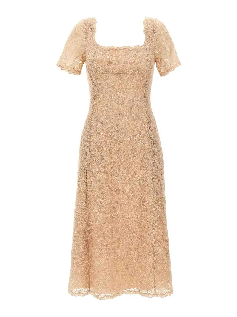 Abito in pizzo Color Carne E Neutri