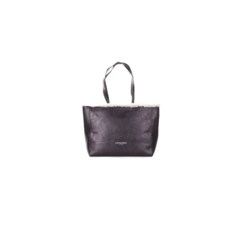 Borsa Donna ERMANNO SCERVINO Black Tote vanessa fur miniatura 2