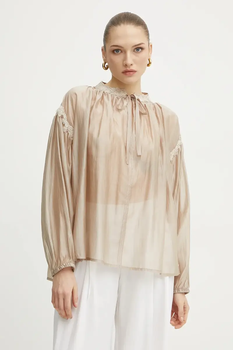 camicetta donna colore beige 56TK021ES3