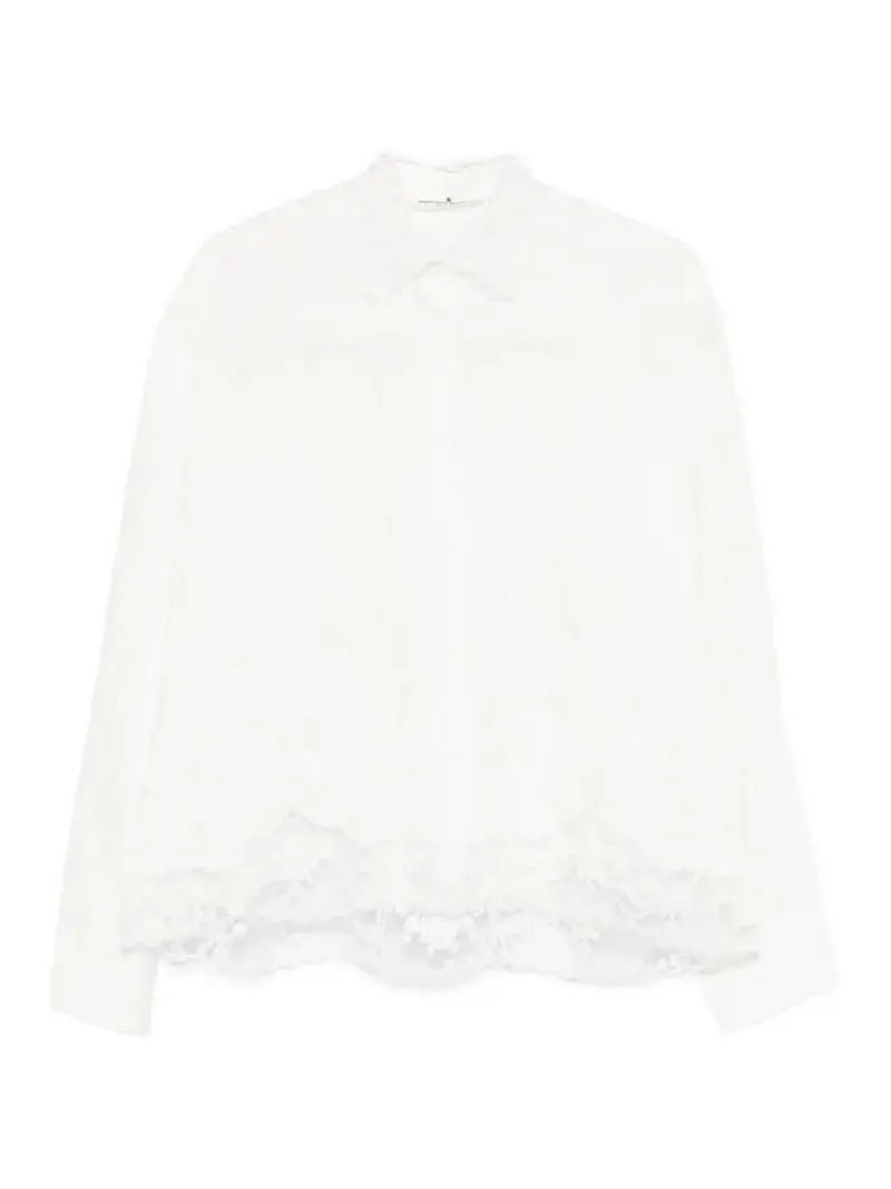 Camicia Con Ricamo Bianco