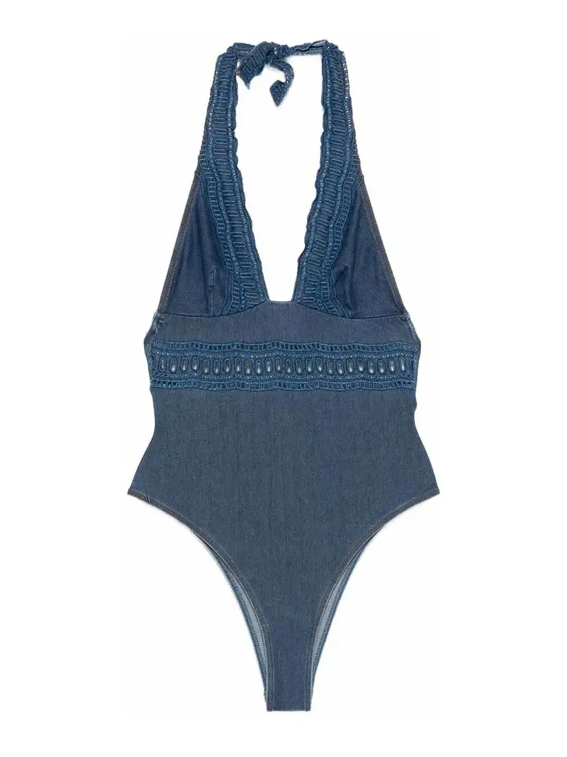 Costume da bagno in pizzo Blu