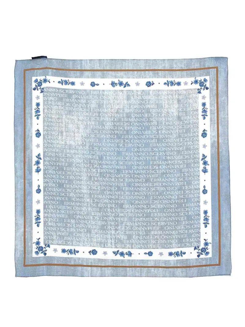 Foulard Con Stampa Blu