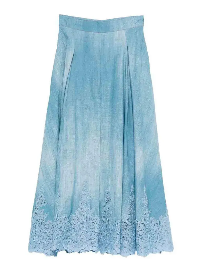 Gonna Con Ricami Blu