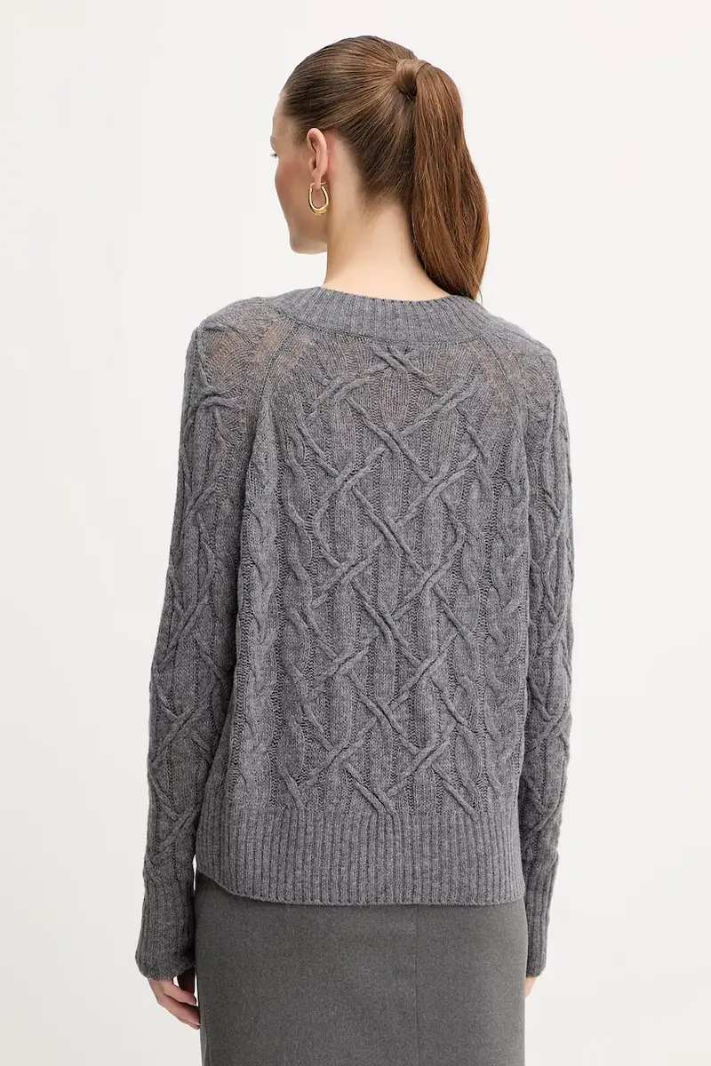 maglione in lana Grigio miniatura 3