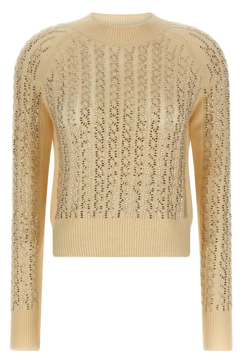 Maglia Borchie Baguette Beige