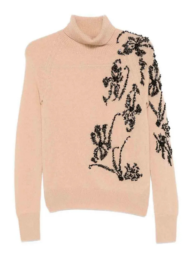 Maglia Dolcevita in Cashmere Beige