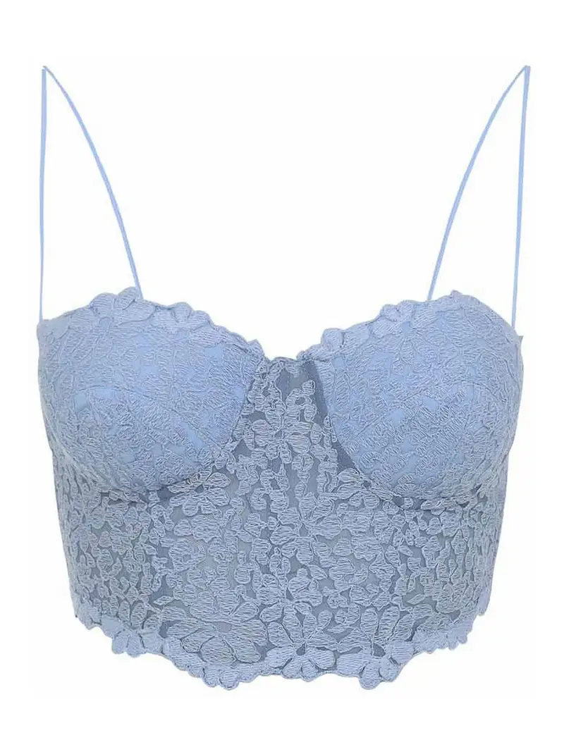 Parte superiore bustier Blu