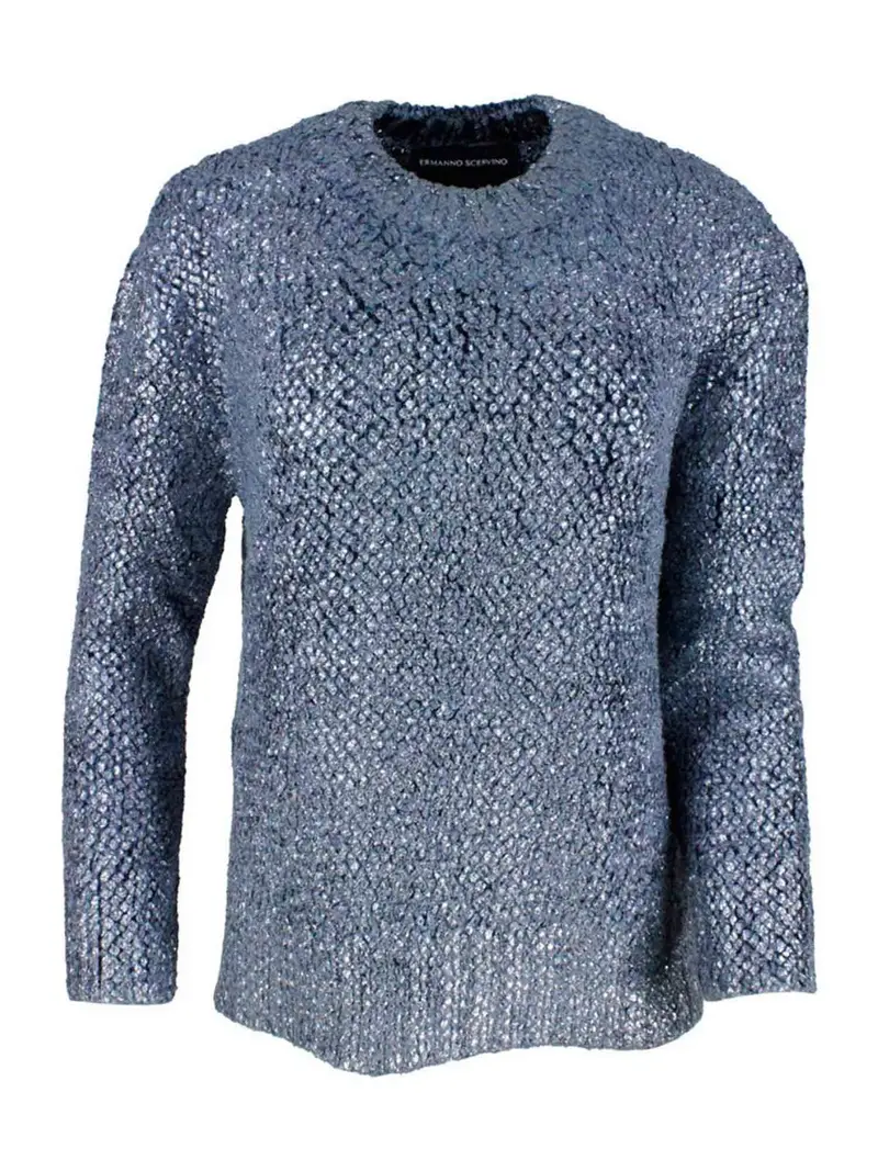 Pullover Cristalli blu