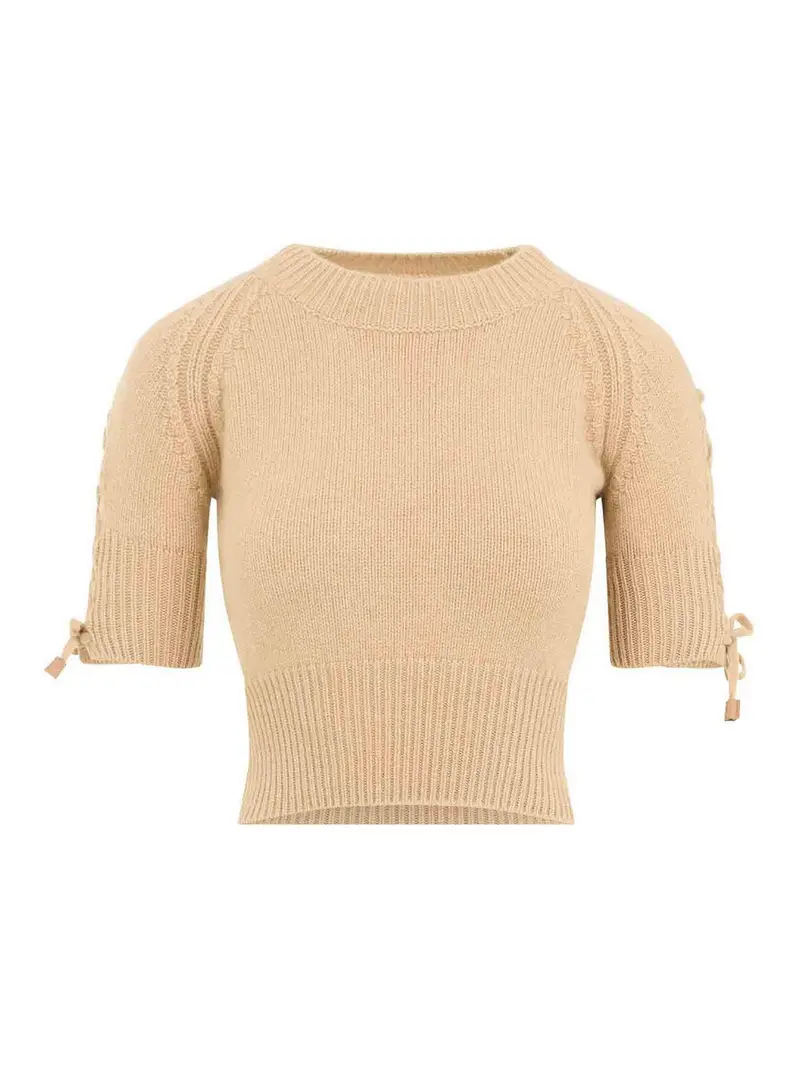 Pullover lavorato a maglia Beige