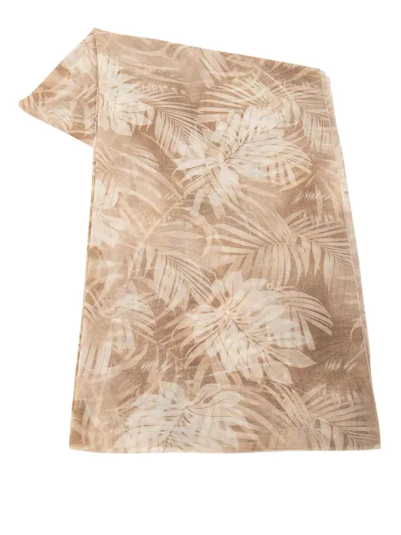 Sciarpa con motivo Beige