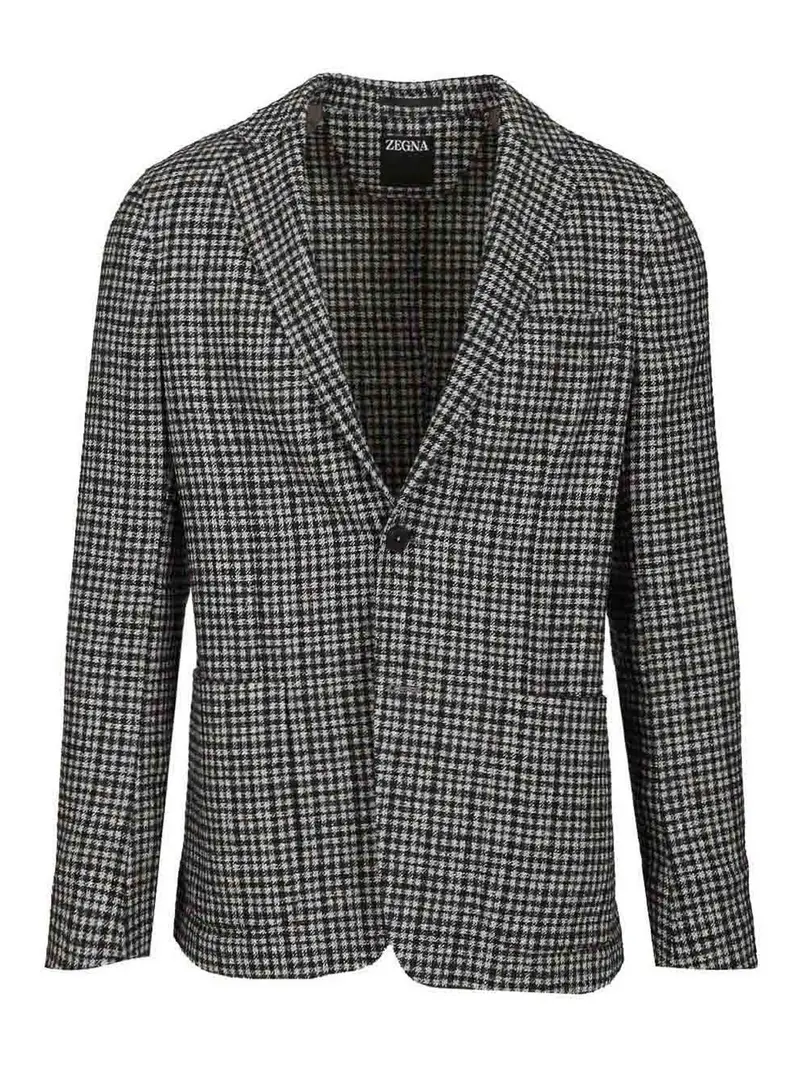 Blazer di seta di lana e gelso Multicolore