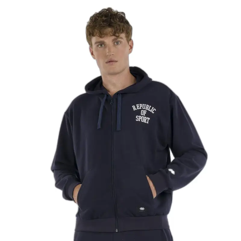 Felpa con zip e cappuccio Errea Graphic 036
