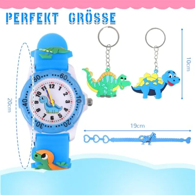 ertlutw Orologio per bambini, 3D carino, orologio da polso per bambini dai 3 ai 10 anni, orologio da polso per bambini ragazzi e ragazze, orologio digitale per bambini, orologio analogico al quarzo miniatura 2
