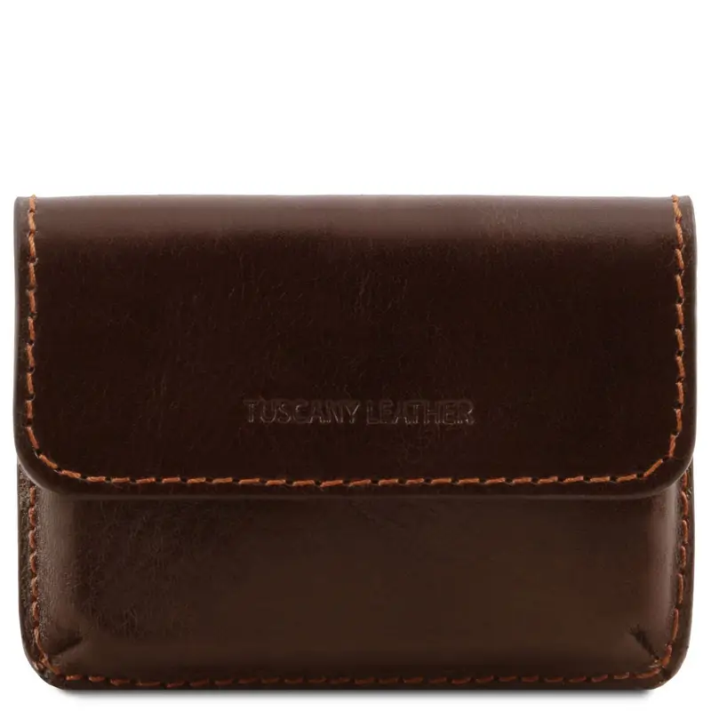 Esclusivo porta biglietti da visita in pelle Testa di Moro