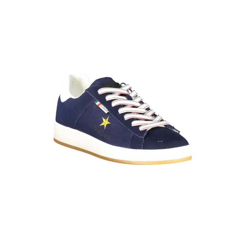 Scarpe Sneakers Uomo Blu con Dettagli a Contrasto miniatura 2