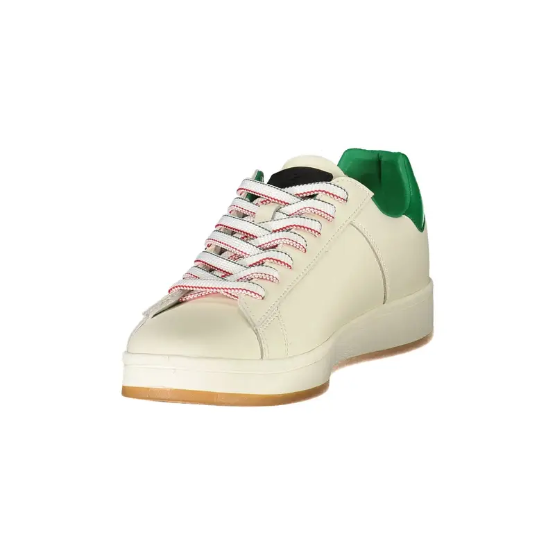 Scarpe Sportive Uomo Bianche con Dettagli Verdi Bianco miniatura 3