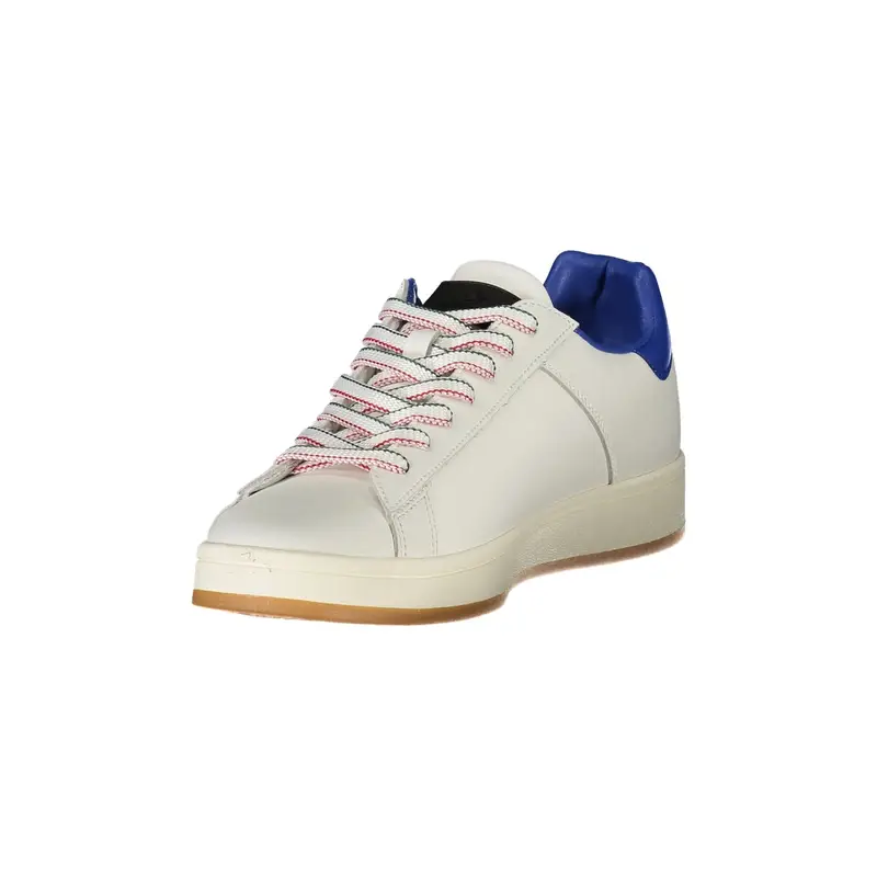 Scarpe Sportive Uomo Bianche Folgore con Dettagli Blu Bianco miniatura 3