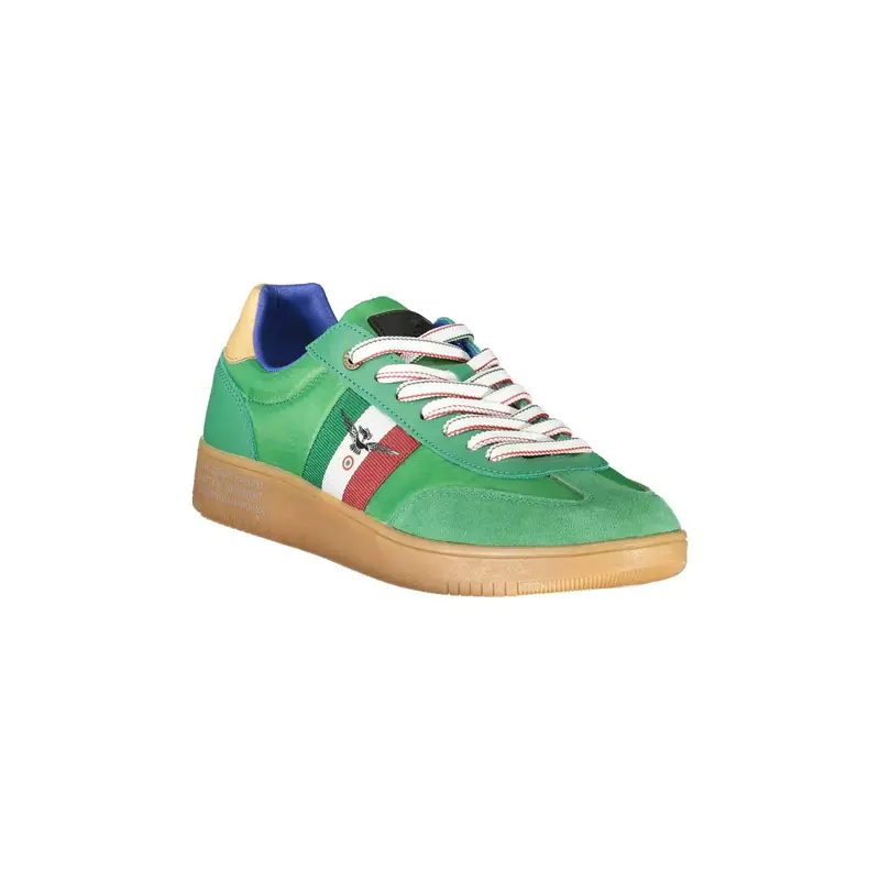 Scarpe Sportive Uomo Verdi Aviazione con Logo Verde miniatura 2
