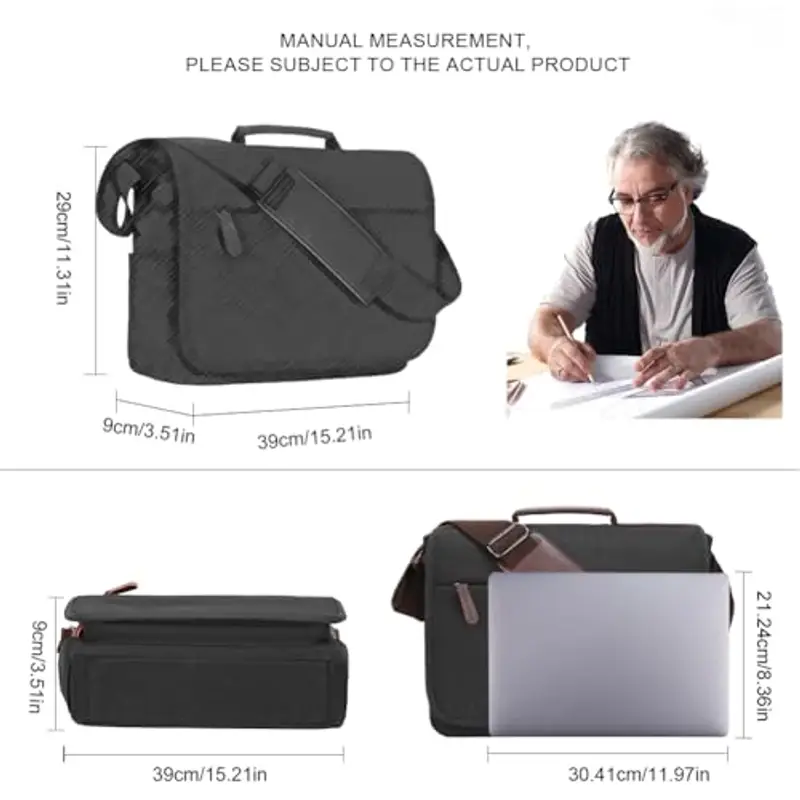 Eshow Borsa a tracolla Uomo Grigio 1092979 miniatura 2