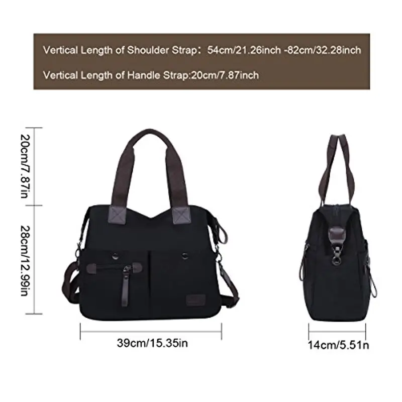 Eshow Borsa a tracolla Donna Nero 2144583 miniatura 3