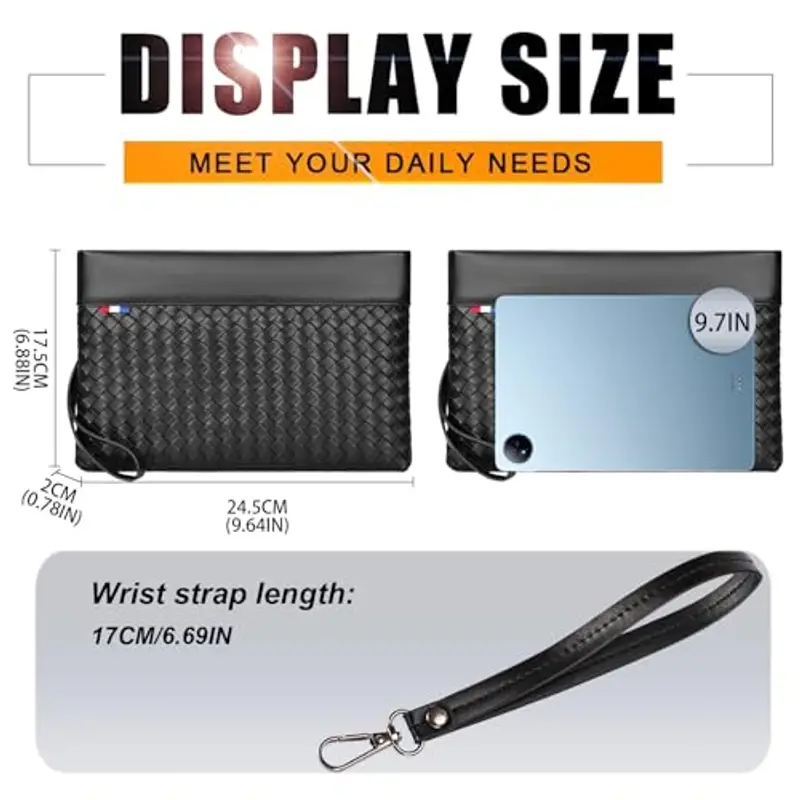 Eshow Borsello Uomo Nero 2165307 miniatura 3