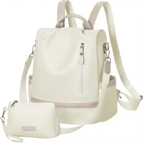 Eshow Zaino Donna Antifurto, Zainetto Casual 3 in 1, Borsa Zaini per Viaggio Scuola Lavoro Shopping e Università