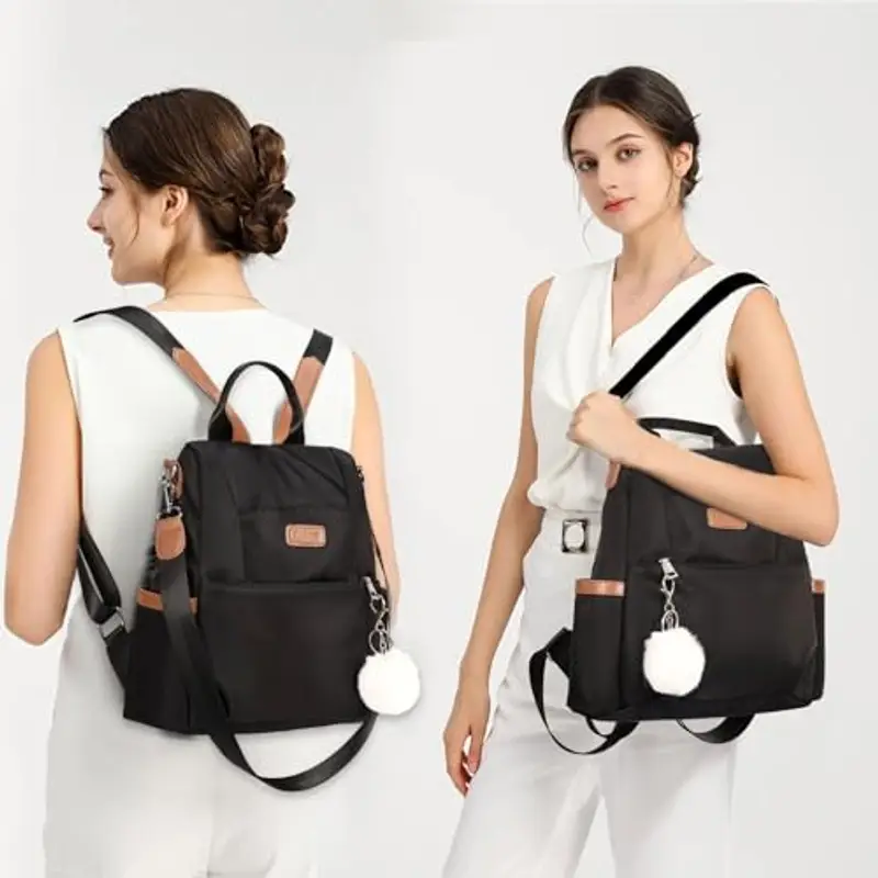 Eshow Zaino Donna Antifurto, Zainetto Elegante con Tracolla, Borsa Zaini 3 in 1 per Viaggio Scuola Lavoro Shopping miniatura 2