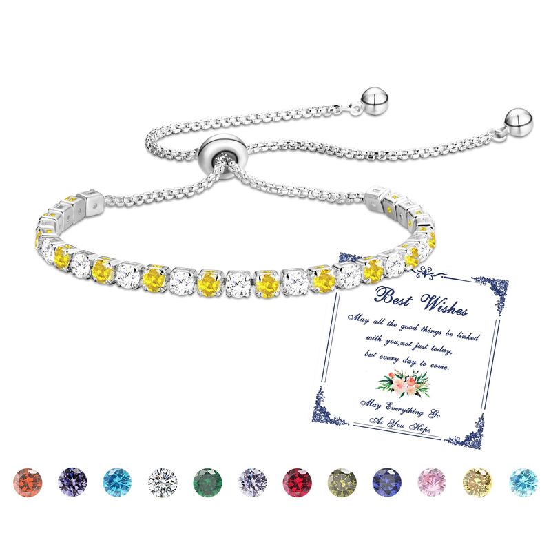 ESMOLY Bracciale Donna Argento Tennis