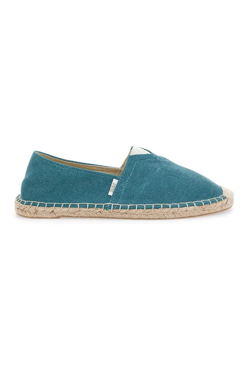 Espadrillas verde petrolio in tessuto con suola in corda PITTARELLO SUN SGMS2510