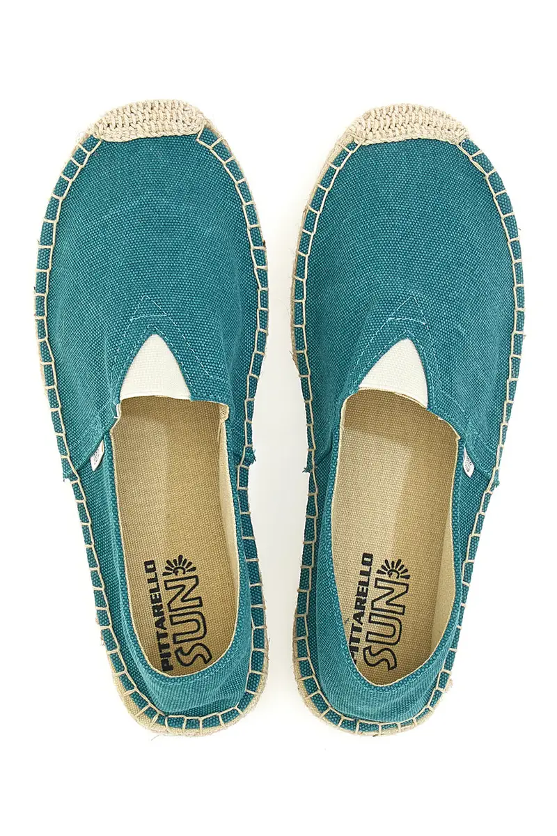 Espadrillas verde petrolio in tessuto con suola in corda PITTARELLO SUN SGMS2510 miniatura 3