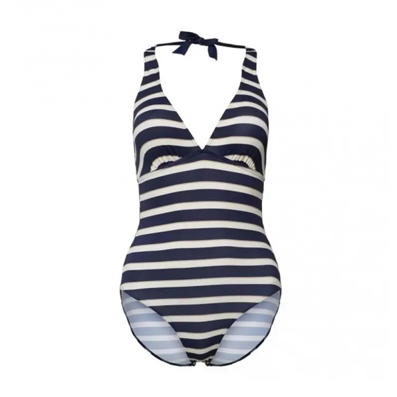 Costume Intero Righe Blu Donna EUR 38